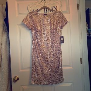 Pink Sequin Party Dress